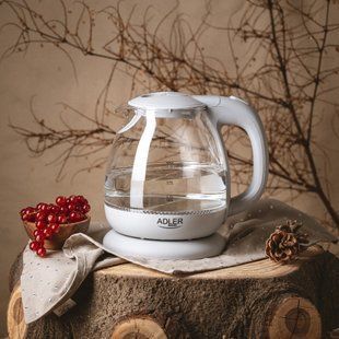 Стеклянный электрочайник Adler AD 1283G Grey - 1 л, 1100 Вт