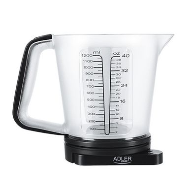 Электронные весы кухонные с мерным стаканом Adler AD 3178 black - до 5 кг, черные