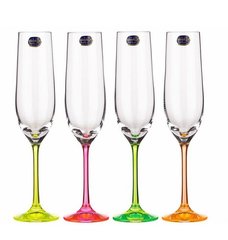 Набір келихів для шампанського Bohemia Neon 40729/D4892/190 - 190 мл, 4 шт