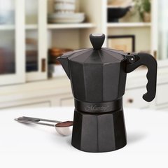 Гейзерная кофеварка эспрессо/мокко MAESTRO MR1666-9-BLACK - 9 чашек/450мл