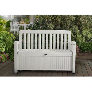 Лава-скринька для саду Keter PATIO BENCH 17202690 - білий, 227 л