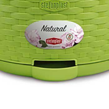 Вазон STEFANPLAST NATURAL 75605 - с индикатором, круглый (салатовый)