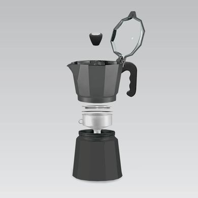 Гейзерная кофеварка эспрессо/мокко MAESTRO MR1666-9-BLACK - 9 чашек/450мл