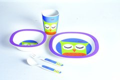 Набор посуды для детей сова Conbrio СВ-250 - 5 пр, бамбук