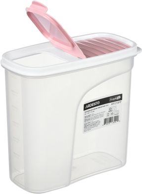 Контейнер для сипучих продуктів Ardesto Fresh (AR1218PP) - 1.8 л Рожевий