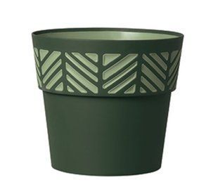 Горшок Stefanplast OPERA Orfeo 94752 - 25 x 22 см, темно-зеленый/светло-зеленый