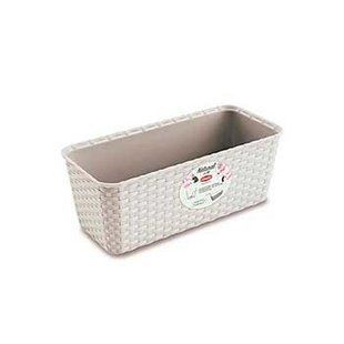 Горщик STEFANPLAST NATURAL 73600 - з автополивом, прямокутний (білий)