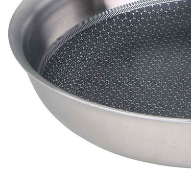 Сковорода з нержавіючої сталі з антипригарним покриттям MasterPro Hi-tech 3 (BGMP-1631) - Ø24см