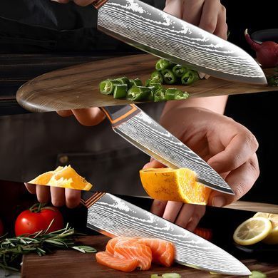 Набор ножей Bohmann Damascus DK-WS 2300 &mdash; 3 шт., деревянная ручка