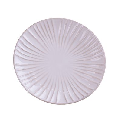 Тарелка плоская круглая из фарфора 20.5 см белая обеденная тарелка