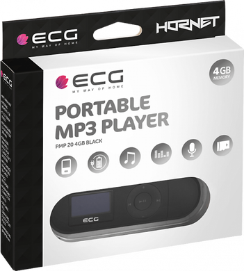 MP3-плеєр ECG PMP 20 4GB Black - 4 Гб, чорний