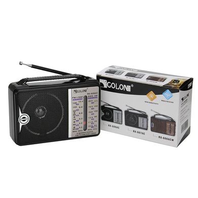 Портативный радио приемник GOLON RX-606AC от сети 220В Чёрный