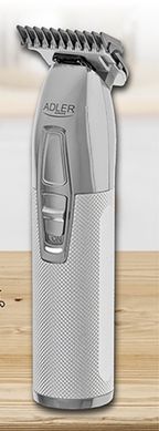Тример для бороди та вусів ADLER AD-2836S - 100 Вт, сріблястий