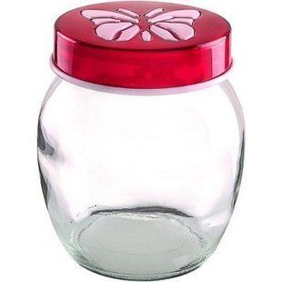 Банка для сыпучих продуктов Titiz Butterfly KC-152-RD (красная) - 720 мл