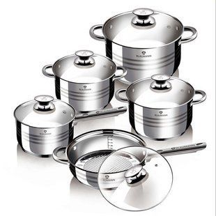 Набор кастрюль с глубокой сковородой и ковшом Blaumann Gourmet Line BL 1637 - 10 предметов