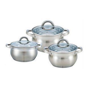 Набор кастрюль Bohmann BH 0518 - 6 пр, Металлик