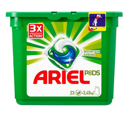 Капсули для прання Ariel Гірське джерело 23 шт (4084500078659)