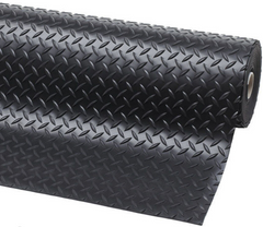 Рулонне протиковзке гумове покриття Політех (50 кг/рулон) КВІНТЕТ - 7900*1500*3мм, чорний, 790х150