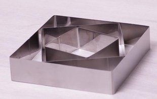 Набір 3 квадратних форми для формування гарніру та тортів Kamille KM7775
