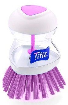 Щітка для миття посуду з ємністю Titiz Plastik TP-110-PK - 8 см (рожева)