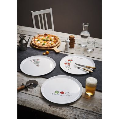 Тарілка кругла для піци Bormioli Rocco Ronda Gourmet Ingredienti (401321FAM121142) - 33 см