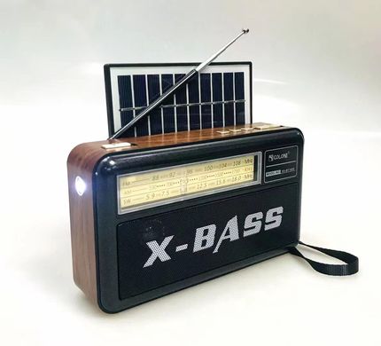 Радіоприймач із ліхтариком Golon RX-BT168S сонячна панель