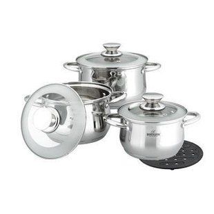 Набор кастрюль Bohmann BH 0607 - 6 пр, Металлик