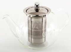 Стеклянный заварочный чайник с фильтром GIPFEL SHUGA 8555 - 800мл, Прозрачный