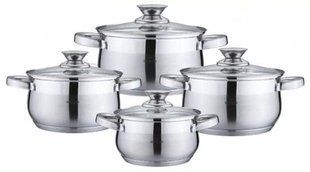 Набор кастрюль Bohmann BH 0528 - 8 пр, Металлик