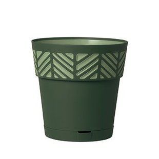 Горшок с автополивом Stefanplast OPERA Orfeo 94552 - 25 x 25 см,темно-зеленый/светло-зеленый