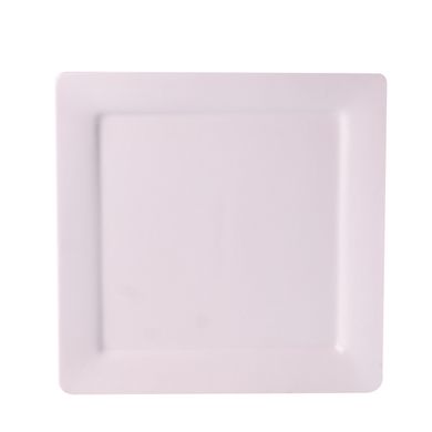 Тарелка подставная квадратная из фарфора 26 см большая белая плоская тарелка