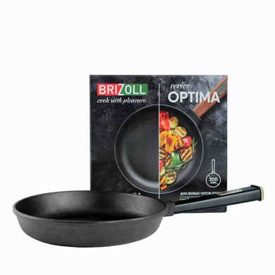 Чугунная сковорода Оптима 200 х 35 мм Brizoll