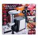 М'ясорубка електрична Sokany Meat Grinder для фаршу та ковбас 2500 Вт