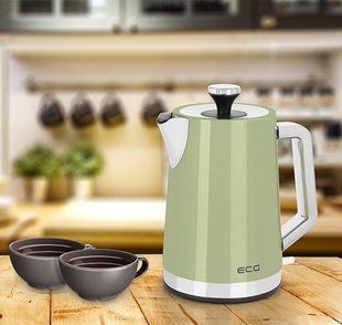 Електрочайник ECG RK 1766 Vintage Olive - 1.7 л, 2200 Вт