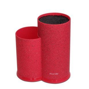 Подставка для ножей Kamille KM-7607 - 22см, красная