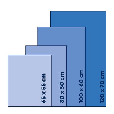 Килимок для ванної KELA Maja, морська хвиля, 100х60х1.5 см (23544), Блакитний, 60х100