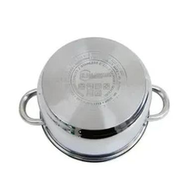 Каструля Rainstahl RS-CS 2700-16 - 2 л, нержавіюча сталь, багатошарове дно, клепані ручки