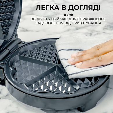 Вафельниця сердечко двостороннє нагрівання антипригарне покриття Sokany SK-BBQ-838