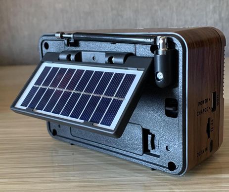 Радіоприймач з Bluetooth USB GOLON RX-BT6061S Ретро сонячна панель