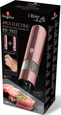 Набір сільничка та перечниця Berlinger Haus I-Rose Edition BH-9015 - електричні, 2 предмети