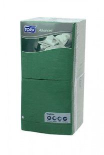Салфетки бумажные 33x33 зеленые Tork Advanced 18344