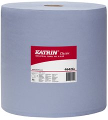 Протирочний папір у великих рулонах Katrin Classic 464262 - 3-х шаровий, синій