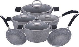 Набор посуды Berlinger Haus Gray Stone Touch Line BH-1170N - 10 предметов