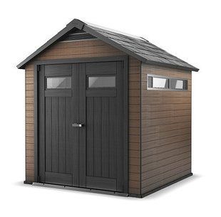 Садовый пластиковый домик KETER FUSION 757, Коричневый