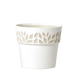 Горшок Stefanplast OPERA Cloe 94350 - 30 x 26 см, белый/травертин