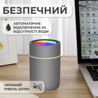 Зволожувач повітря Humidifier USB 350ml White міні зволожувач повітря Сірий