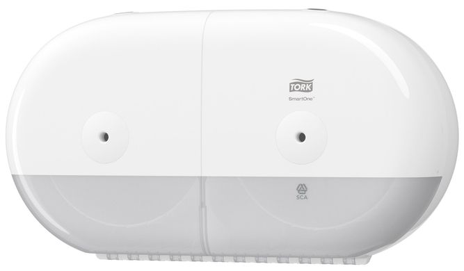 Двойной мини диспенсер туалетной бумаги Tork SmartOne T9 682000, Белый