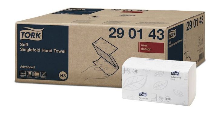 Паперові рушники додавання ZZ Tork Soft 290143 - 2слоя/250шт