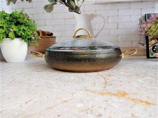 Сотейник 3,50 л (28 х 7 см) з а/п покриттям, O. M. S. Collection( Туреччина) 3341 золото