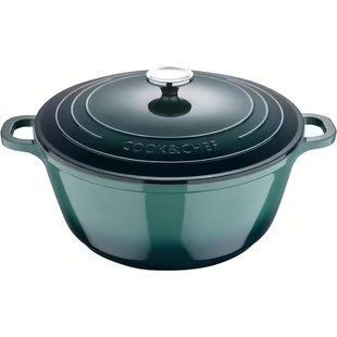 Каструля з кришкою Bergner Excalibur (BG-36102-GR) &ndash; 28 см, 5.8 л, зелена